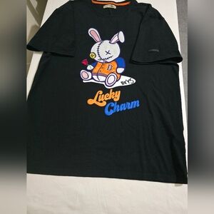 Vibrant Black and Orange Short Sleeve Tees with Graphic Designs